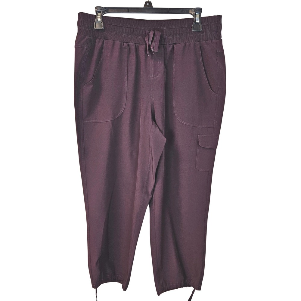 RBX Active Medium Plum Joggers Gorpcore Utility Streetwear Cargo Ankle Pants